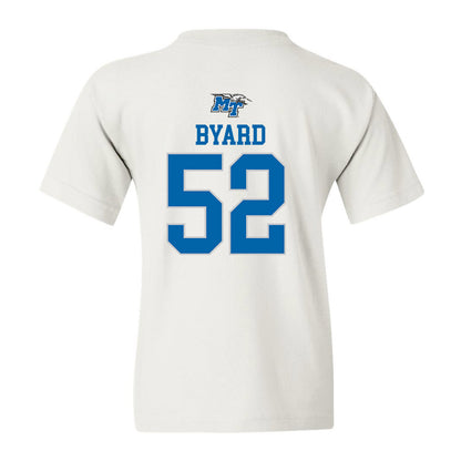 MTSU - NCAA Football : Muaaz Byard - White Replica Shersey Youth T-Shirt