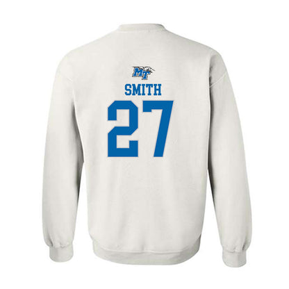 MTSU - NCAA Football : Rickey Smith - White Replica Shersey Sweatshirt