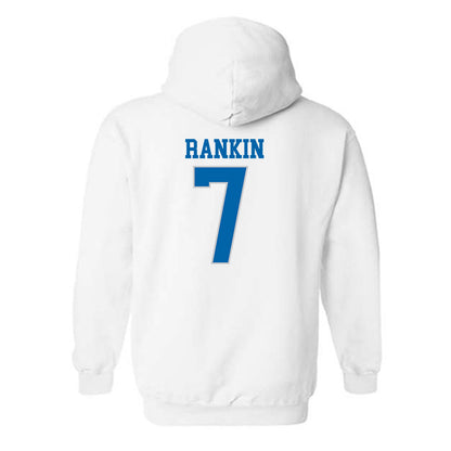 MTSU - NCAA Football : Zeke Rankin - White Replica Shersey Hooded Sweatshirt