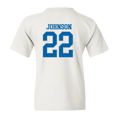 MTSU - NCAA Football : Chris Johnson - White Replica Shersey Youth T-Shirt