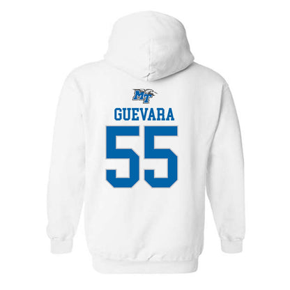 MTSU - NCAA Football : Mateo Guevara - White Replica Shersey Hooded Sweatshirt