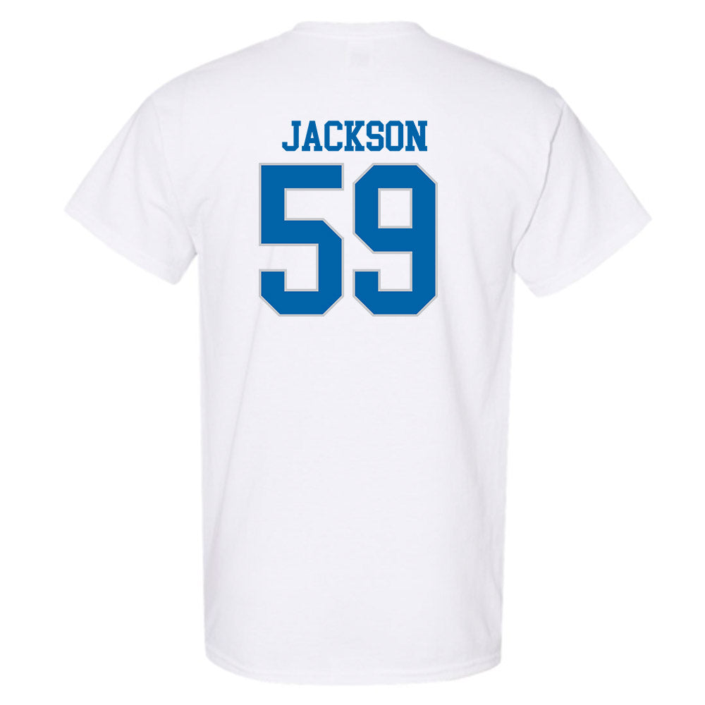 MTSU - NCAA Football : Jacob Jackson - White Replica Shersey Short Sleeve T-Shirt