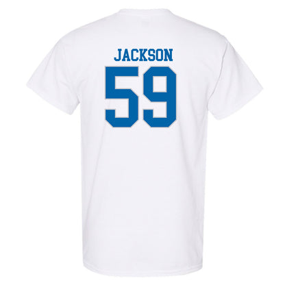 MTSU - NCAA Football : Jacob Jackson - White Replica Shersey Short Sleeve T-Shirt