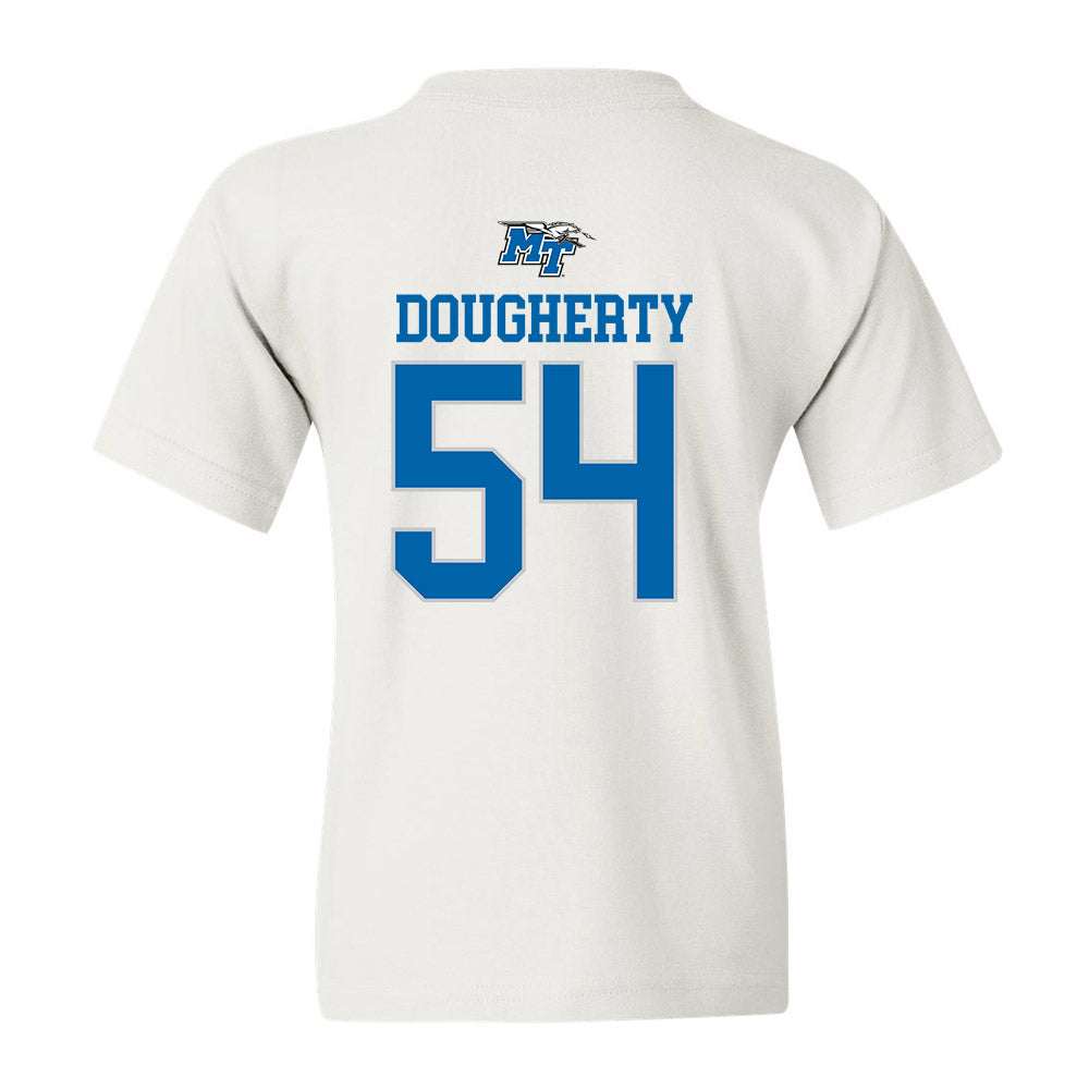 MTSU - NCAA Football : Connor Dougherty - White Replica Shersey Youth T-Shirt