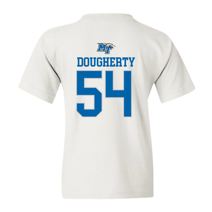 MTSU - NCAA Football : Connor Dougherty - White Replica Shersey Youth T-Shirt