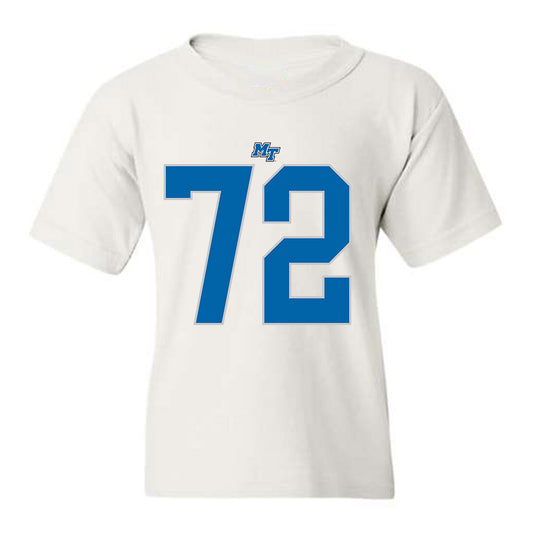 MTSU - NCAA Football : Morgan Scott - White Replica Shersey Youth T-Shirt