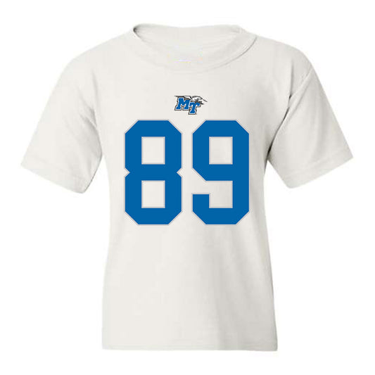 MTSU - NCAA Football : Elijah Ealey - White Replica Shersey Youth T-Shirt