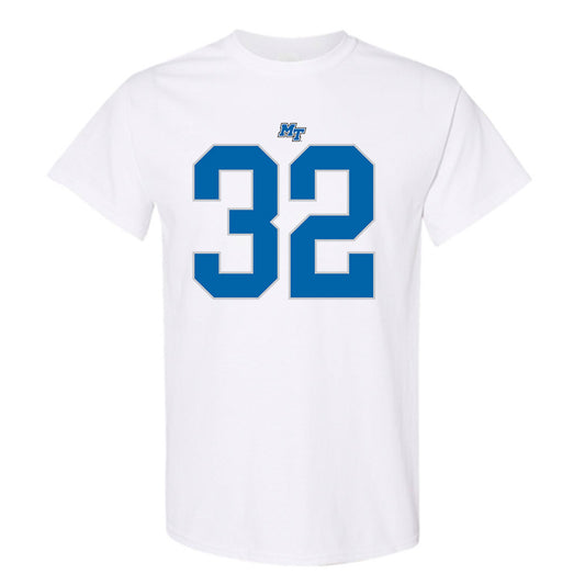 MTSU - NCAA Football : Jekail Middlebrook - White Replica Shersey Short Sleeve T-Shirt