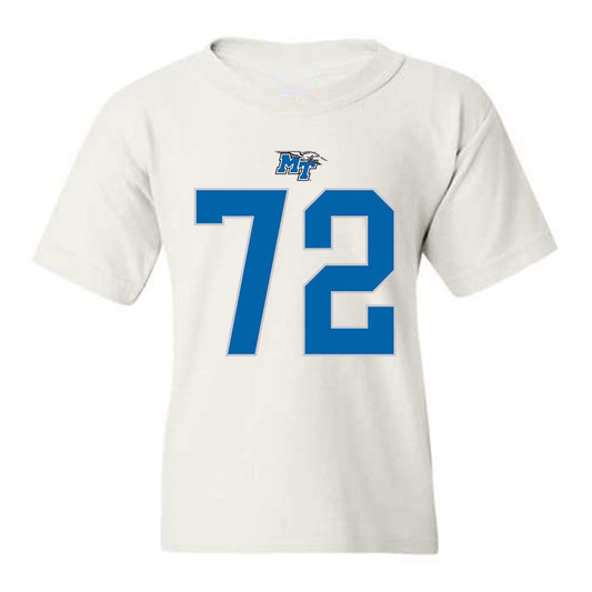 MTSU - NCAA Football : Morgan Scott - White Replica Shersey Youth T-Shirt