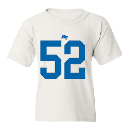 MTSU - NCAA Football : Muaaz Byard - White Replica Shersey Youth T-Shirt