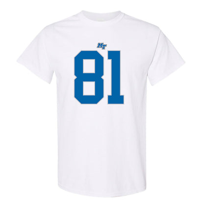 MTSU - NCAA Football : Mitchell Howell - White Replica Shersey Short Sleeve T-Shirt