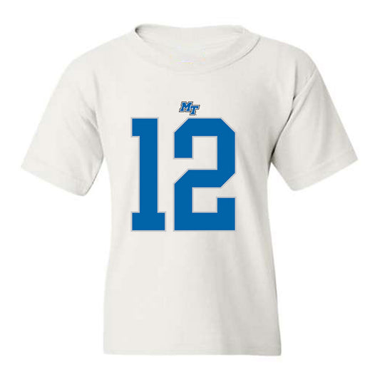 MTSU - NCAA Football : Jalen Davis - White Replica Shersey Youth T-Shirt