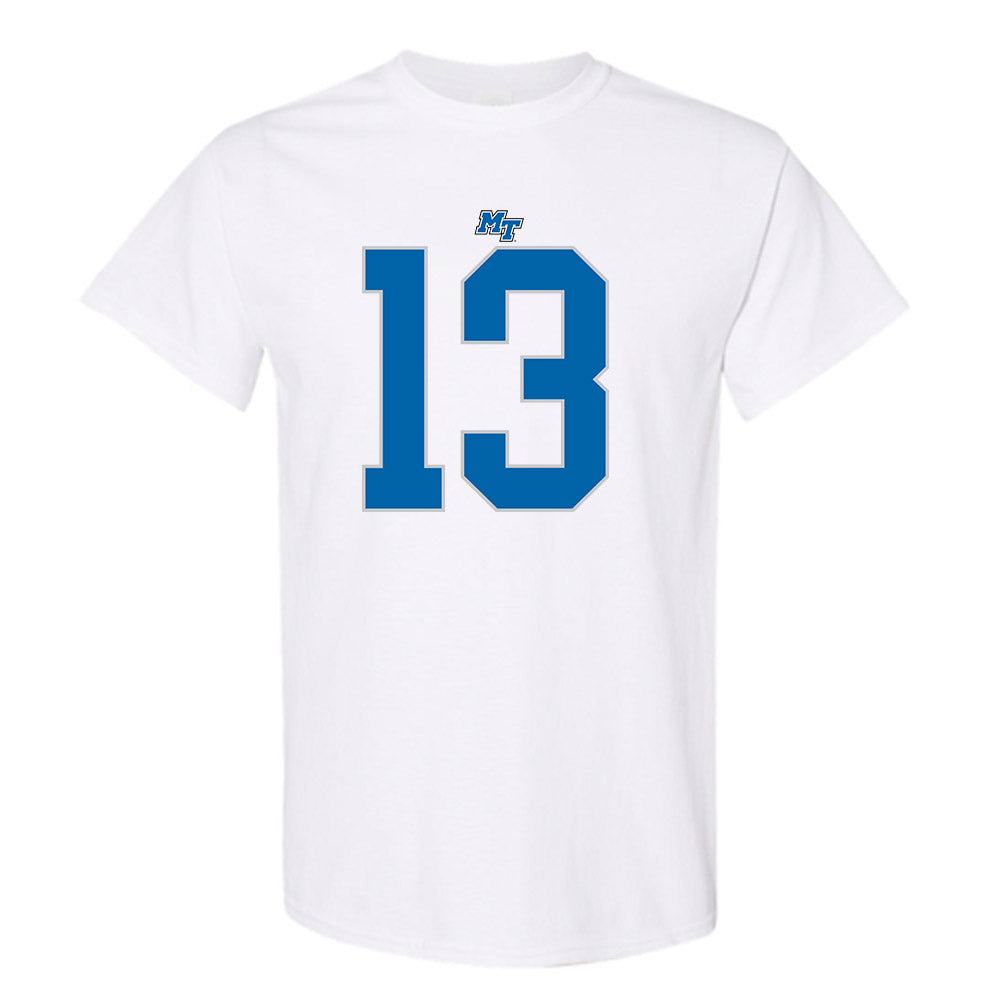 MTSU - NCAA Football : Javonte Sherman - White Replica Shersey Short Sleeve T-Shirt