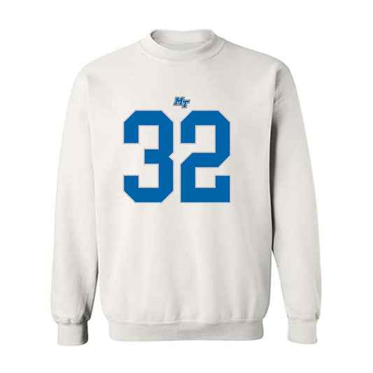 MTSU - NCAA Football : Jekail Middlebrook - White Replica Shersey Sweatshirt