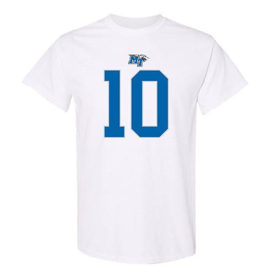 MTSU - NCAA Football : Drew Francis - White Replica Shersey Short Sleeve T-Shirt