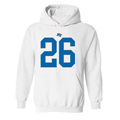 MTSU - NCAA Football : Jayce Gardner - White Replica Shersey Hooded Sweatshirt