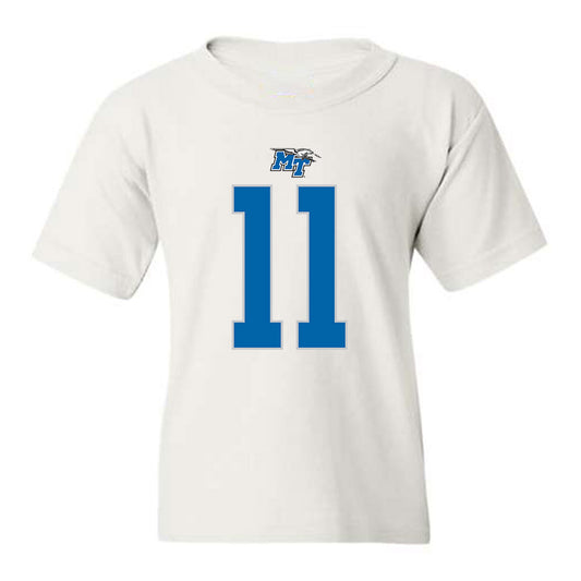 MTSU - NCAA Football : Nicholas Vattiato - White Replica Shersey Youth T-Shirt