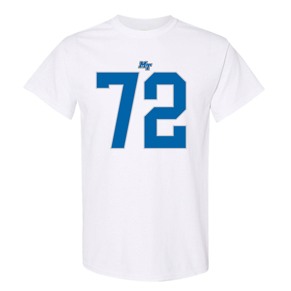 MTSU - NCAA Football : Morgan Scott - White Replica Shersey Short Sleeve T-Shirt
