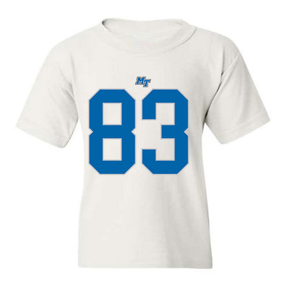 MTSU - NCAA Football : Holden Willis - White Replica Shersey Youth T-Shirt