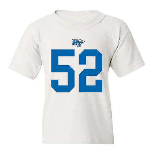 MTSU - NCAA Football : Muaaz Byard - White Replica Shersey Youth T-Shirt