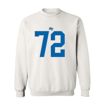 MTSU - NCAA Football : Morgan Scott - White Replica Shersey Sweatshirt