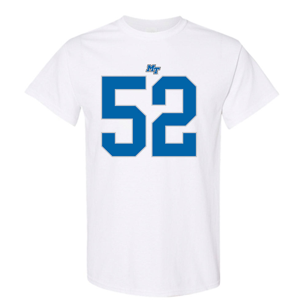 MTSU - NCAA Football : Muaaz Byard - White Replica Shersey Short Sleeve T-Shirt