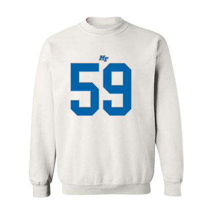 MTSU - NCAA Football : Jacob Jackson - White Replica Shersey Sweatshirt