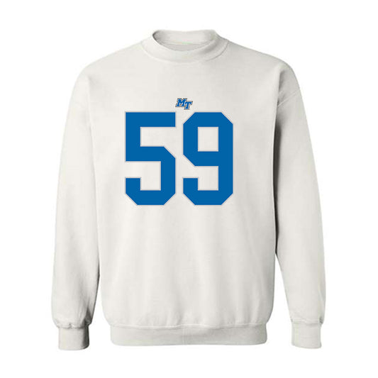 MTSU - NCAA Football : Jacob Jackson - White Replica Shersey Sweatshirt