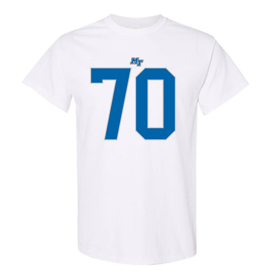 MTSU - NCAA Football : Isaac Rue - White Replica Shersey Short Sleeve T-Shirt