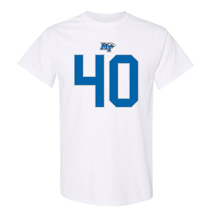 MTSU - NCAA Football : Anthony Bynum - White Replica Shersey Short Sleeve T-Shirt