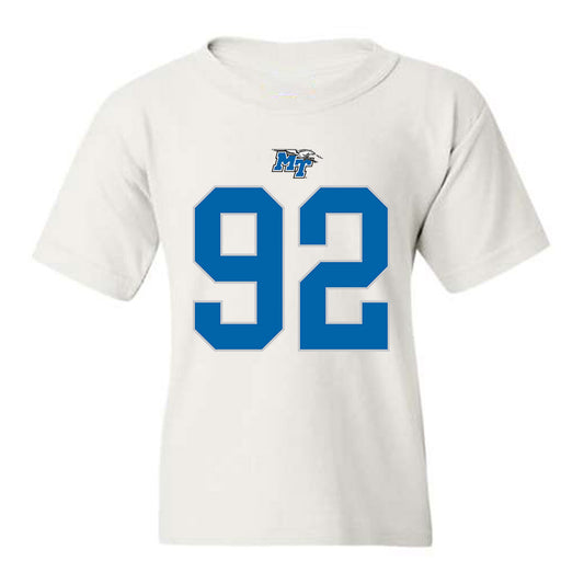 MTSU - NCAA Football : Damonte Smith - White Replica Shersey Youth T-Shirt