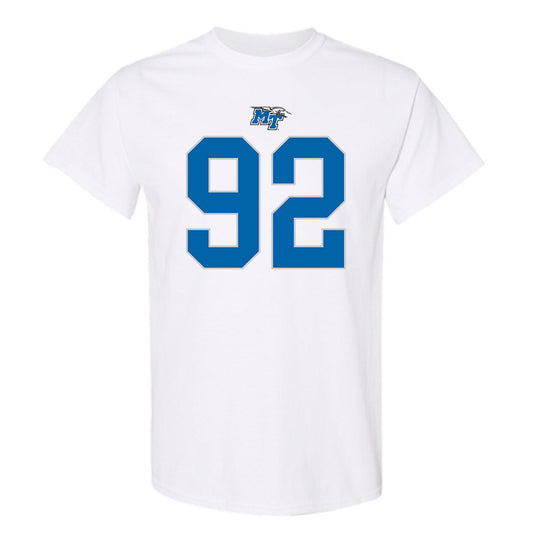 MTSU - NCAA Football : Damonte Smith - White Replica Shersey Short Sleeve T-Shirt