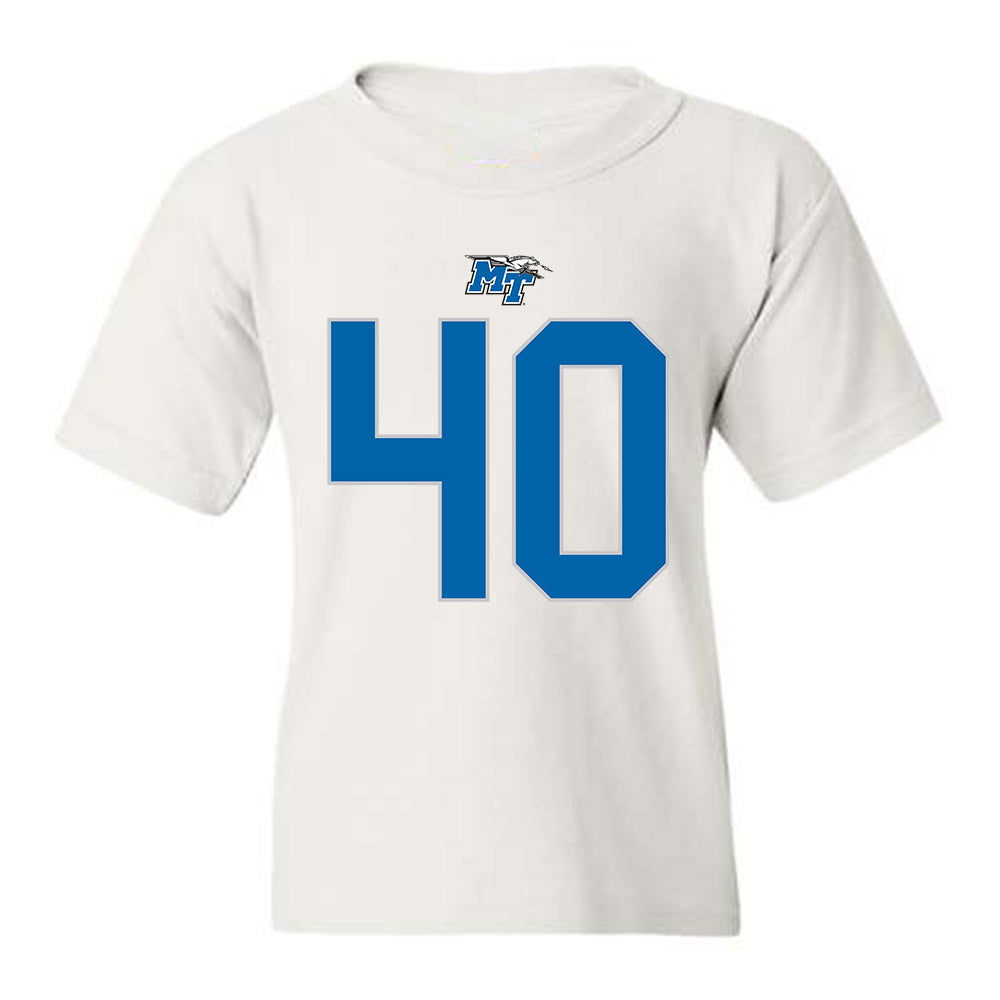 MTSU - NCAA Football : Anthony Bynum - White Replica Shersey Youth T-Shirt