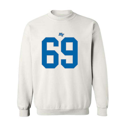 MTSU - NCAA Football : Brody Butler - White Replica Shersey Sweatshirt