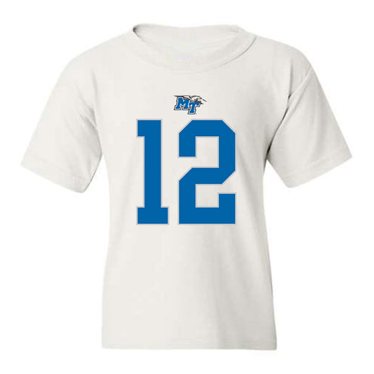 MTSU - NCAA Football : Jalen Davis - White Replica Shersey Youth T-Shirt