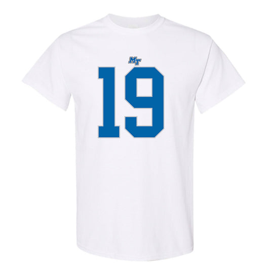 MTSU - NCAA Football : A'Varius Sparrow - White Replica Shersey Short Sleeve T-Shirt