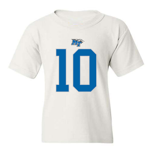 MTSU - NCAA Football : Drew Francis - White Replica Shersey Youth T-Shirt