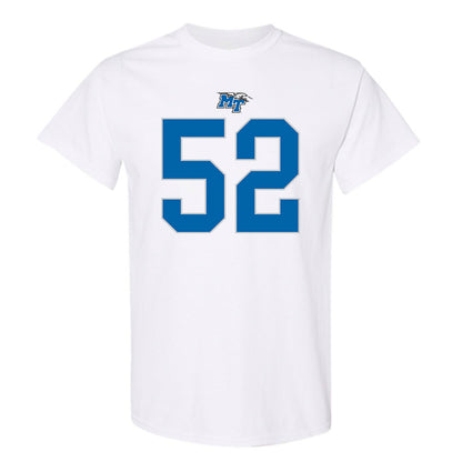 MTSU - NCAA Football : Muaaz Byard - White Replica Shersey Short Sleeve T-Shirt