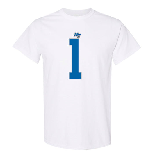 MTSU - NCAA Football : Teldrick Ross - White Replica Shersey Short Sleeve T-Shirt