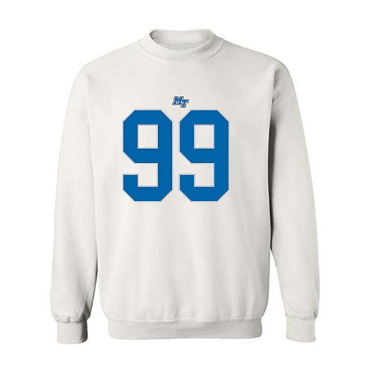 MTSU - NCAA Football : Trey Turk - White Replica Shersey Sweatshirt