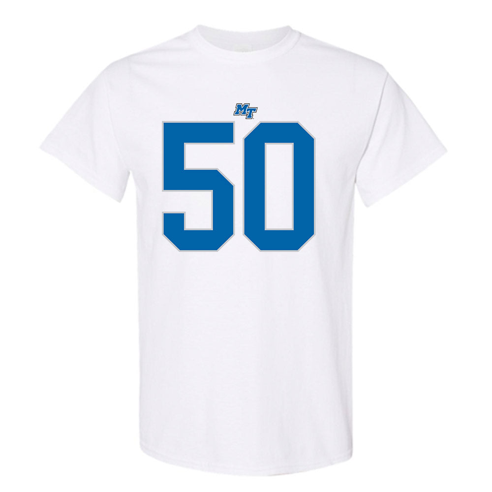 MTSU - NCAA Football : Timar Rogers - White Replica Shersey Short Sleeve T-Shirt