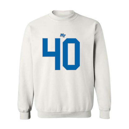 MTSU - NCAA Football : Anthony Bynum - White Replica Shersey Sweatshirt