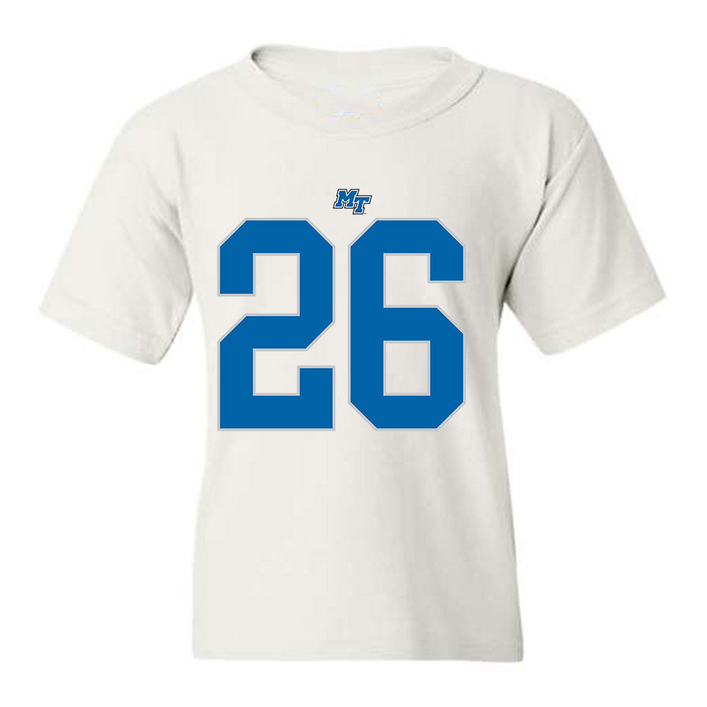 MTSU - NCAA Football : Jayce Gardner - White Replica Shersey Youth T-Shirt