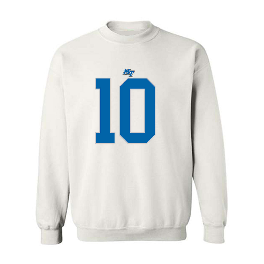 MTSU - NCAA Football : Drew Francis - White Replica Shersey Sweatshirt