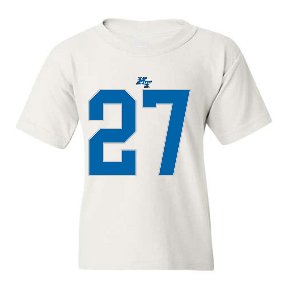 MTSU - NCAA Football : Rickey Smith - White Replica Shersey Youth T-Shirt