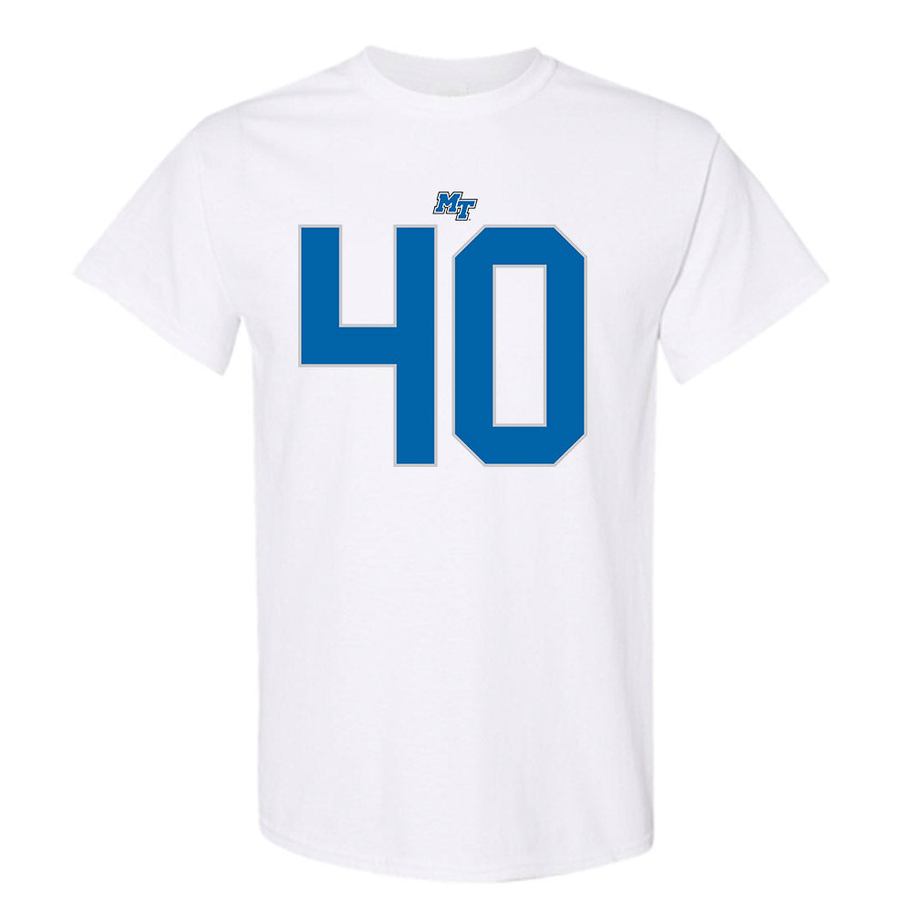 MTSU - NCAA Football : Anthony Bynum - White Replica Shersey Short Sleeve T-Shirt