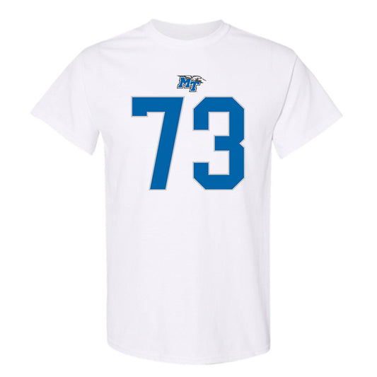 MTSU - NCAA Football : Connor Farris - White Replica Shersey Short Sleeve T-Shirt