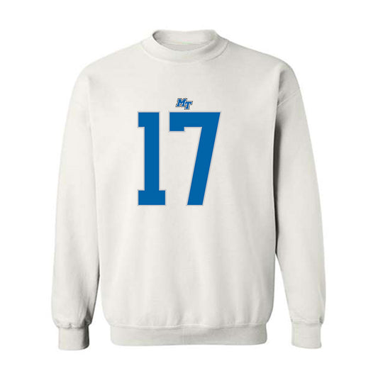 MTSU - NCAA Football : Tra Fluellen - White Replica Shersey Sweatshirt