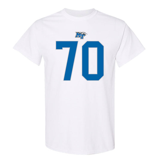 MTSU - NCAA Football : Isaac Rue - White Replica Shersey Short Sleeve T-Shirt