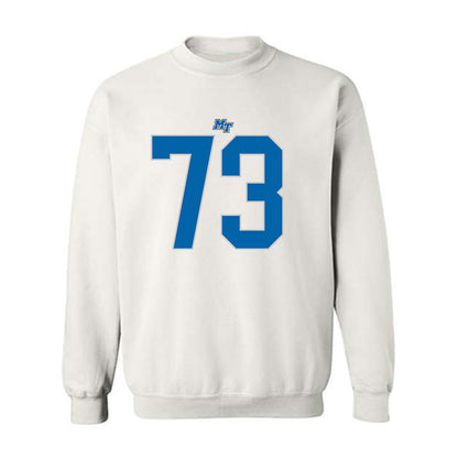 MTSU - NCAA Football : Connor Farris - White Replica Shersey Sweatshirt